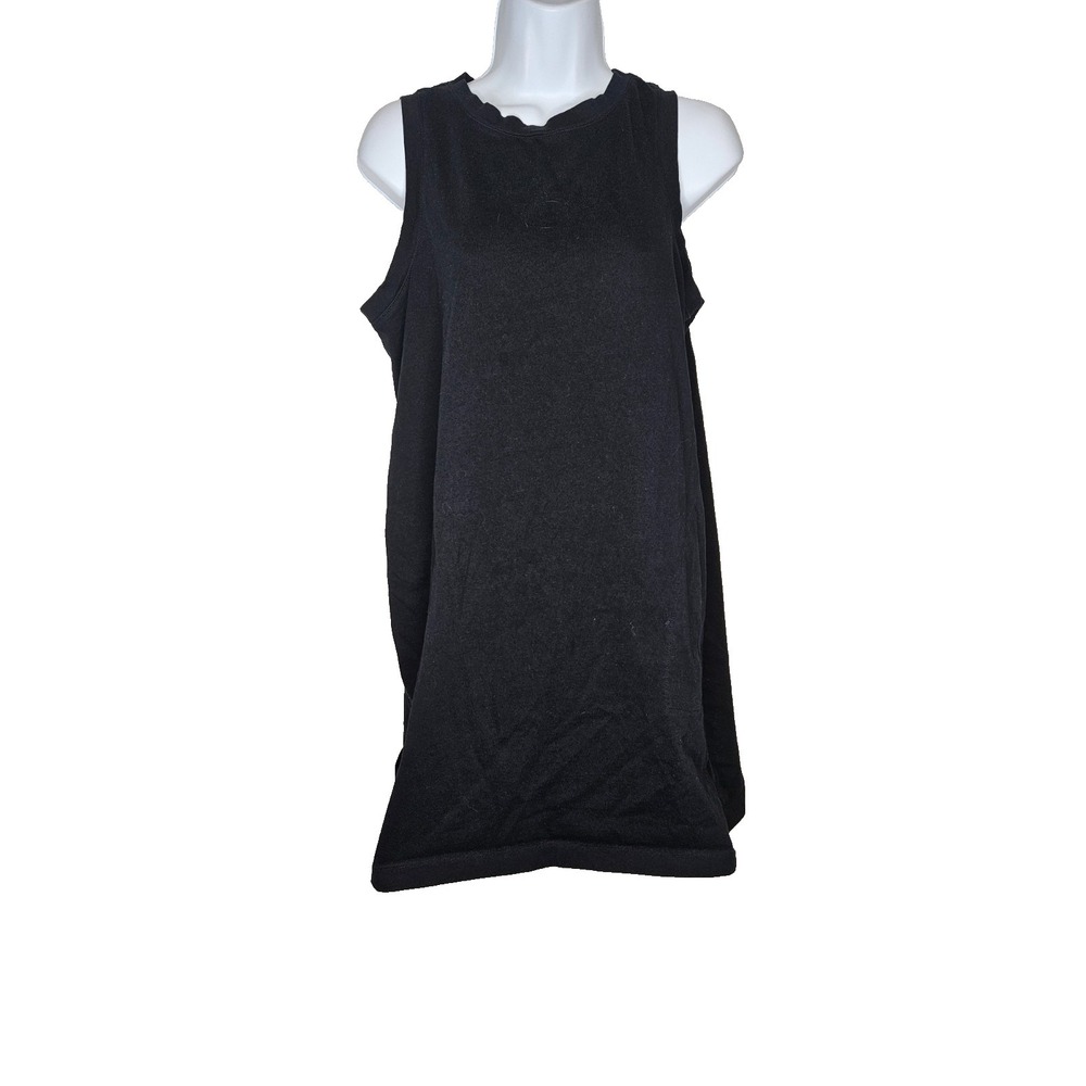 Old Navy Black Sleeveless Shift Dress L Casual‎ Minimalist Basic Pockets Comfort
